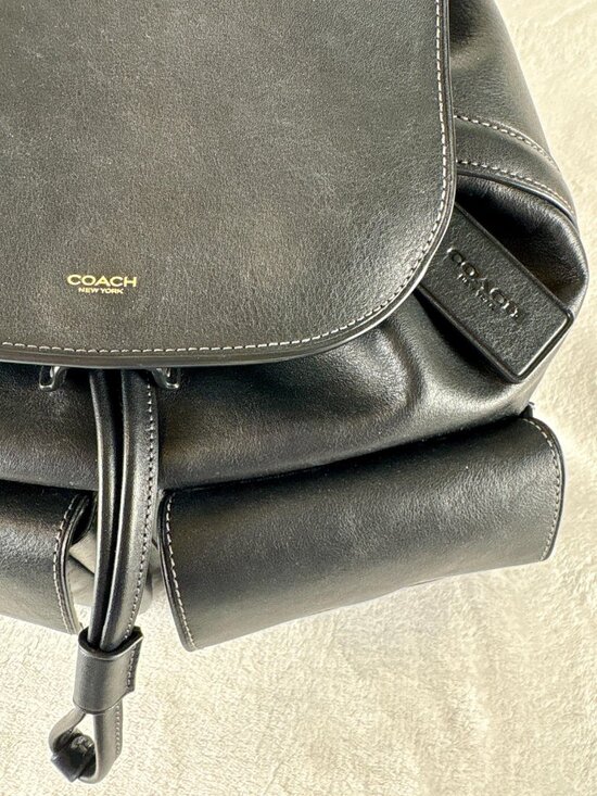 Coach Crosby Backpack in Black Natural Grain Leather main image 12